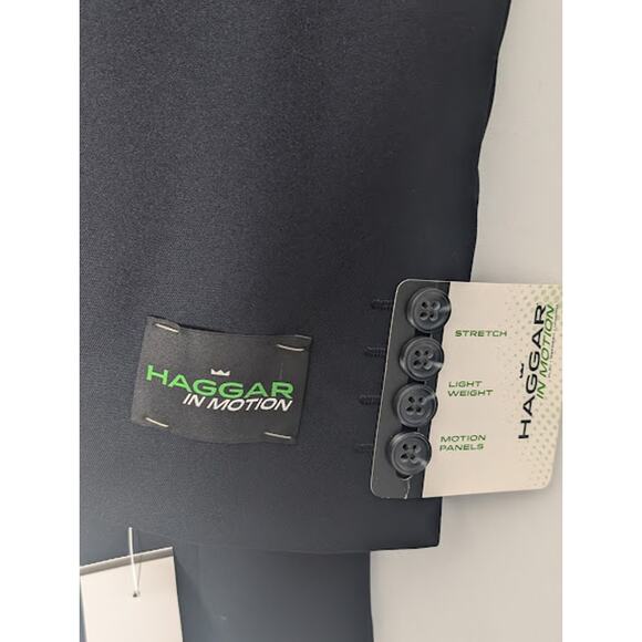 HAGGAR Mens blue blazer 40 Long Tailored Fit Officewear churchwear eventwear - Picture 4 of 8